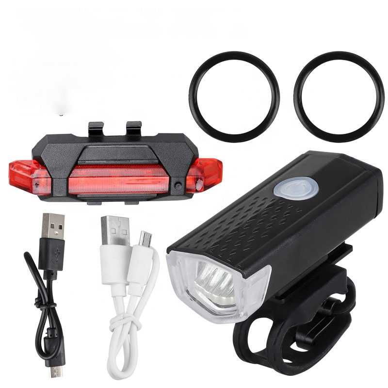 Set lumini bicicleta cu incarcare USB