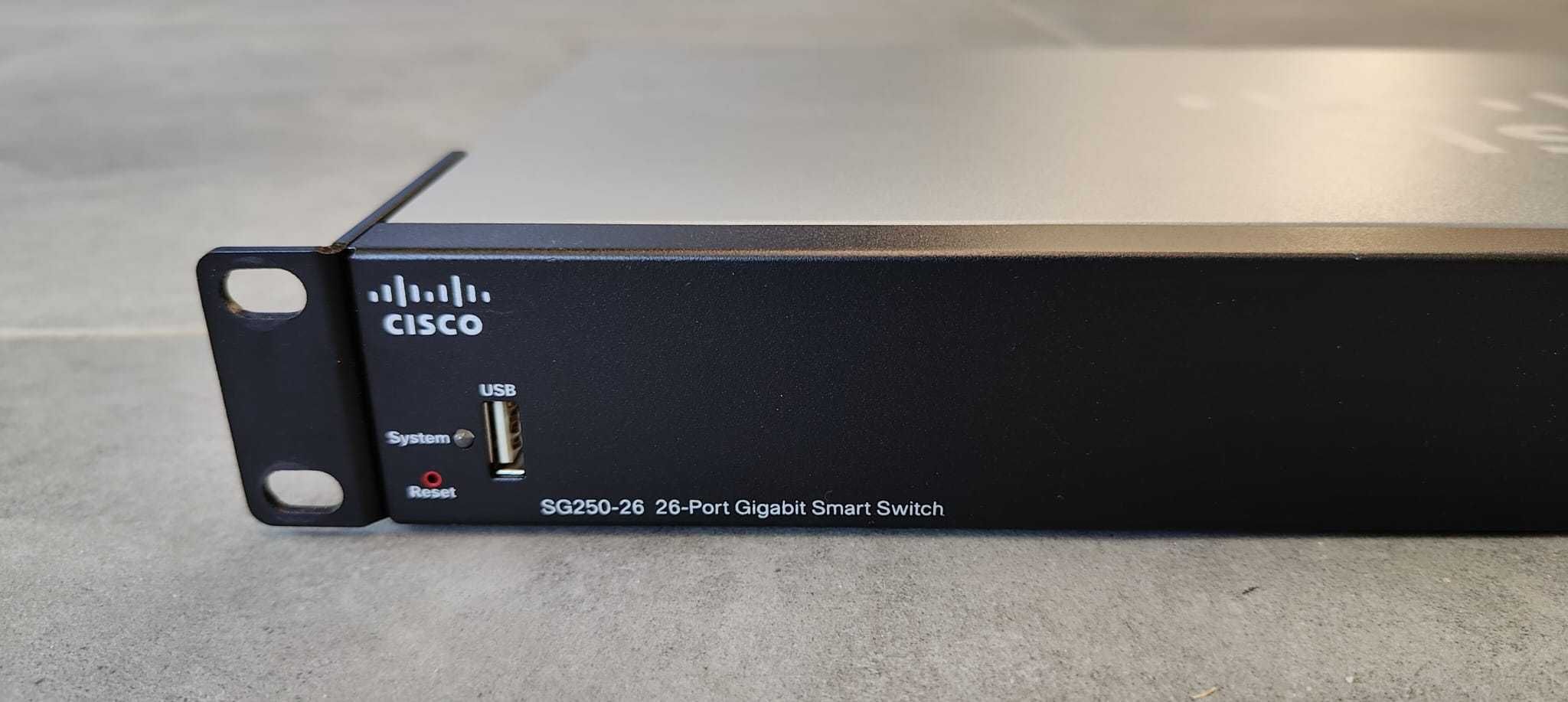 Cisco SG250-26 Smart Switch | 26 Gb Ports | 24 GbRJ45 Ports | 2 SFP Gb