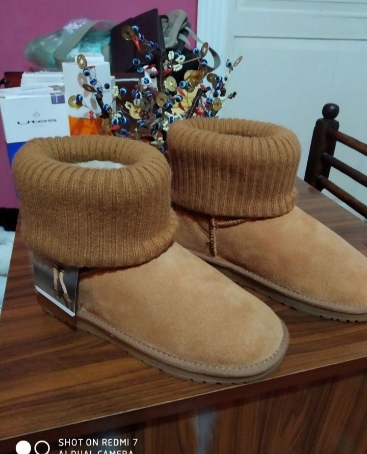 Фирменные UGG угги из натуральной кожи и меха.Р 34-36