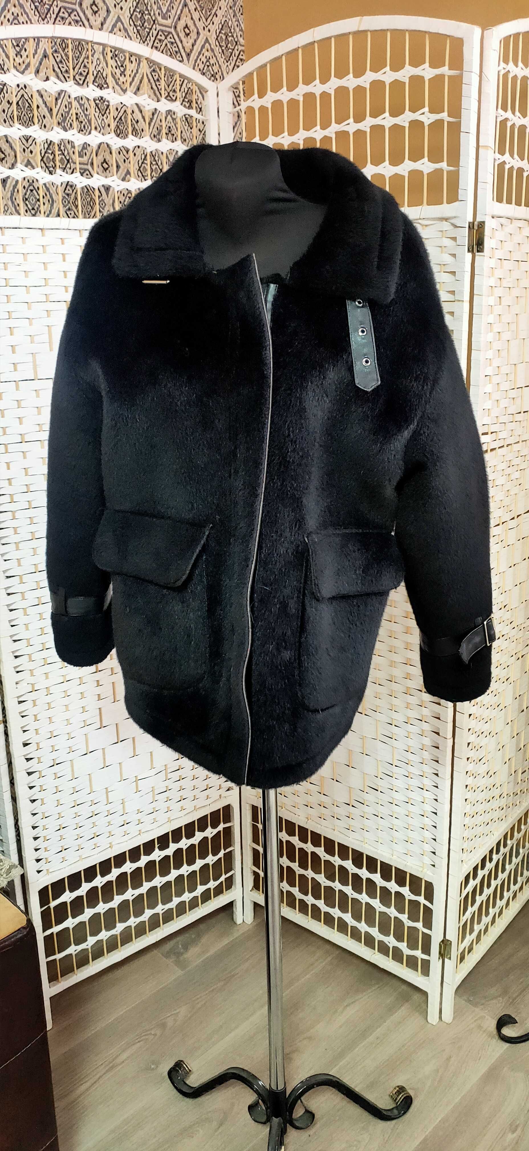 куртка-шубка из материала под мех размер от 42 до 46