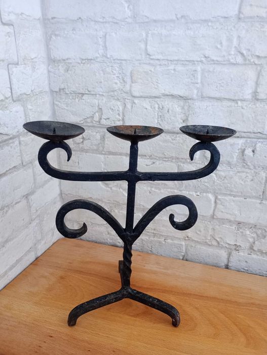 Стар свещник от ковано желязо 2 броя