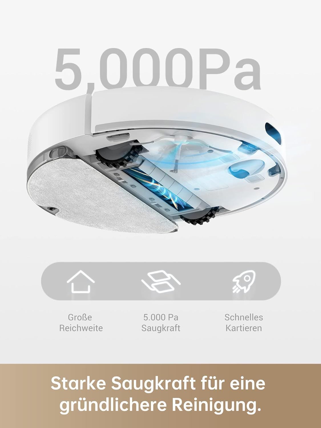 Robot de Aspirare Dreame D10s, aspirator si mop, 5200 mAh