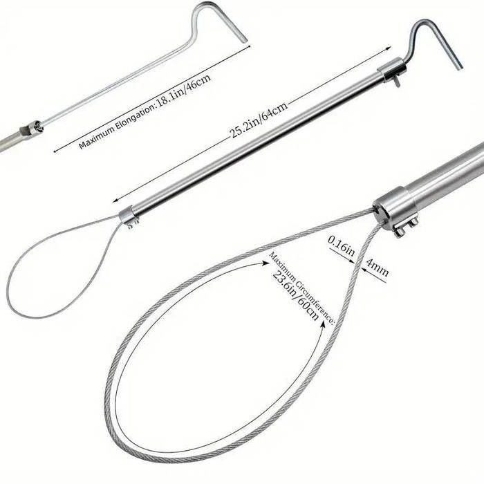 Set Cuțite Măcelărie 7 Piese + 1 Dispozitiv Tip Lasou Prindere Porci