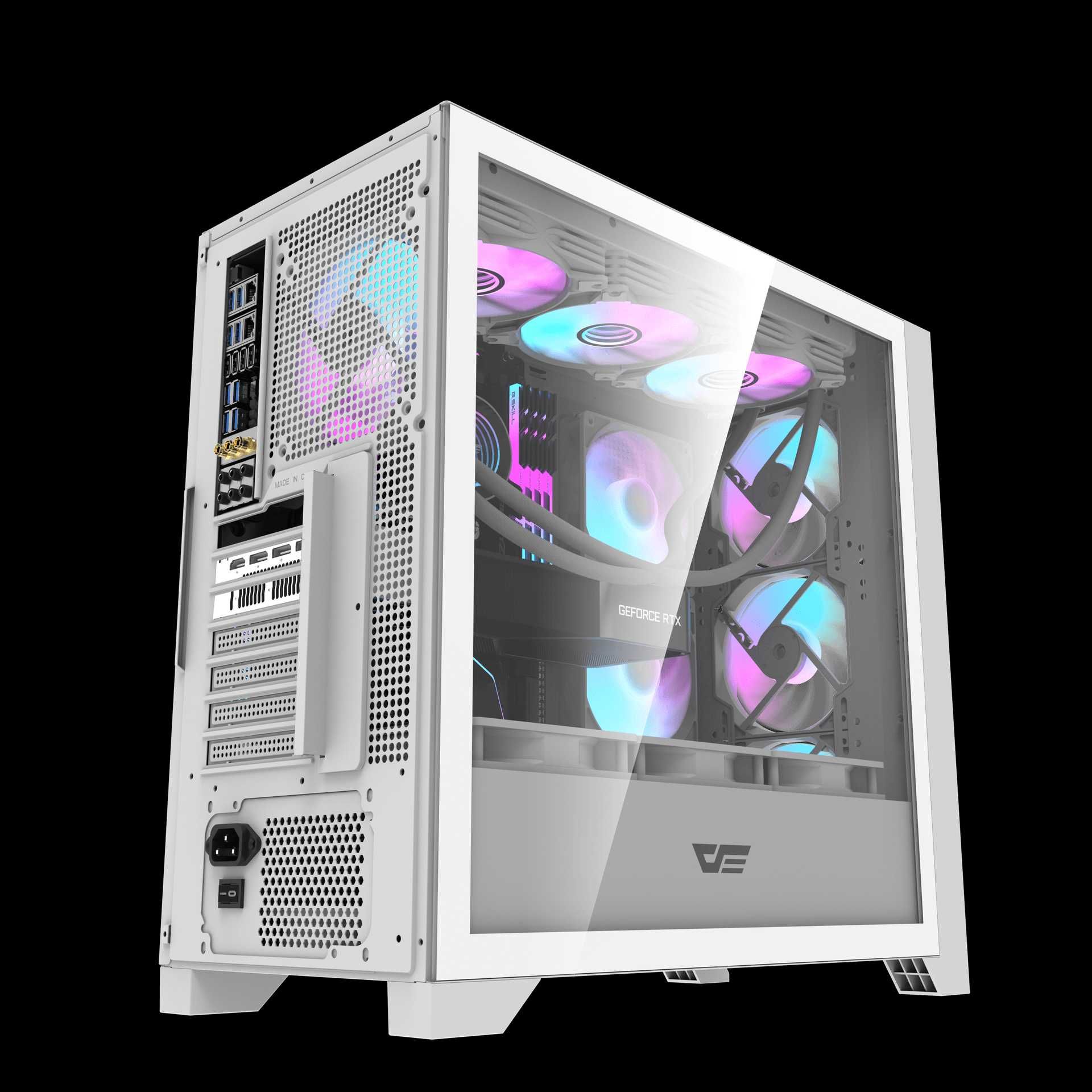 [НОВЫЙ] Корпус DarkFlash DRX90 GLASS WHITE (with 4 fans)