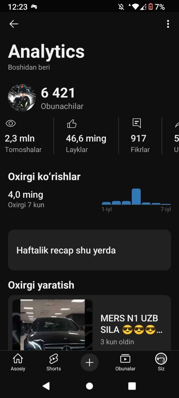 Youtube kanal kafolat bor
