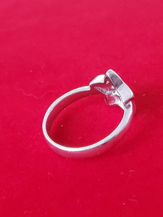 AG22, inel argint 925, nou/marcat, stea cu zirconiu alb, 3,7 grame