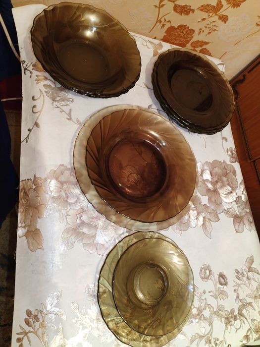 Посуда коричневая