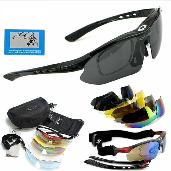 Тактические очки Oakley Polarized с 5 сменными линзами.