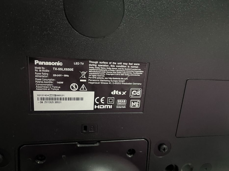 Vand televizor panasonic 138 cm cu display defect