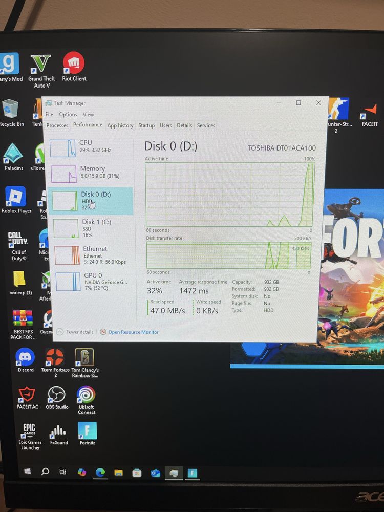 Компютър с gtx1650 и i5 4460