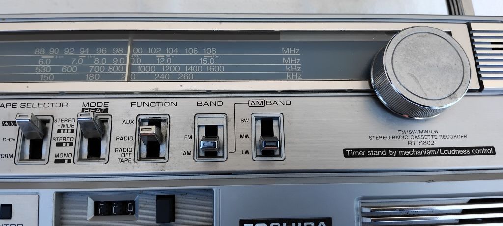 Radiocasetofon vechi colecție recorder original Toshiba RT-S802 Philip