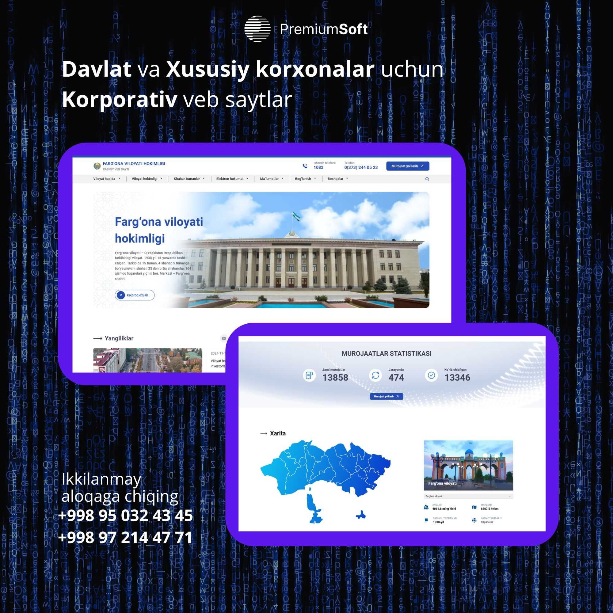Интернет магазин, корпоратив веб сайт, Лендинг саҳифа, Веб дастурлар
