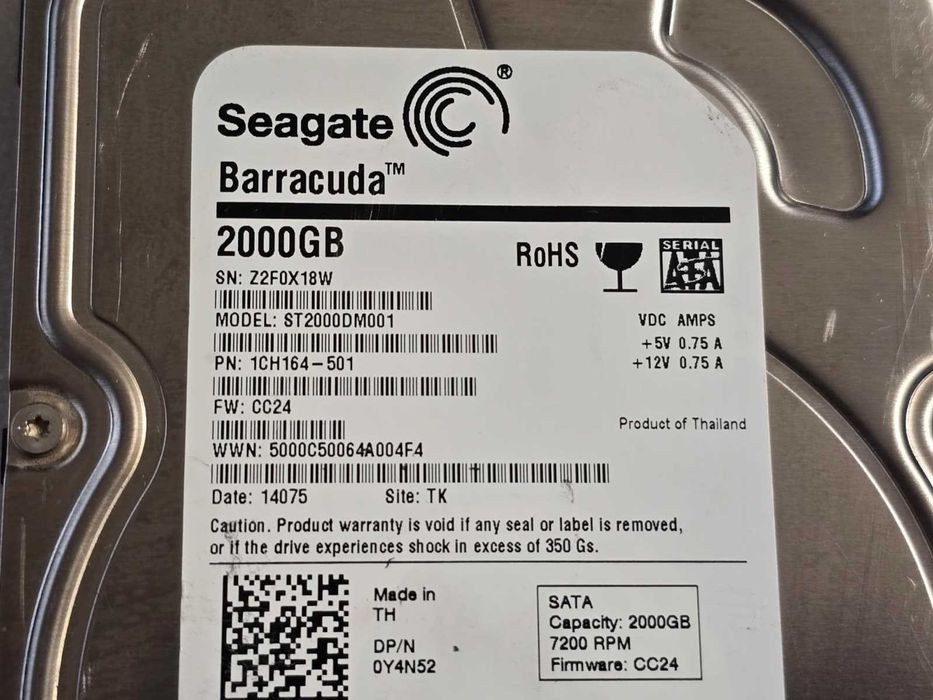 Hard disk Seagate Desktop HDD 2TB 7200RPM 64MB SATA-III - teste reale