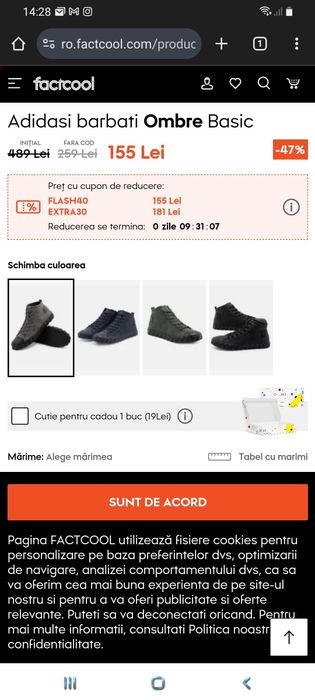 Vand adidasi/tenisi Ombre