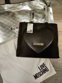 Кожена чанта Love Moschino нова
