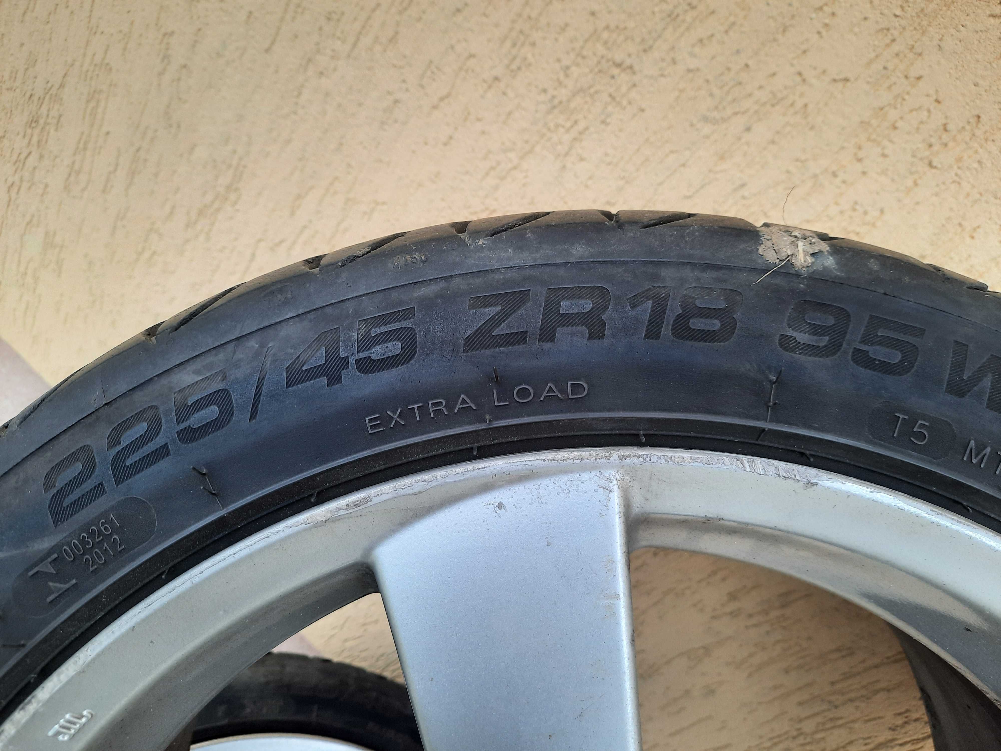 Vând 4 roți 225/45 R 18 cu anvelope vară DOT 2020