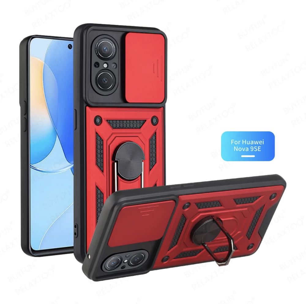 Husa hybrid ARMOR cu inel si protectie la camere pt Huawei Nova 9 SE