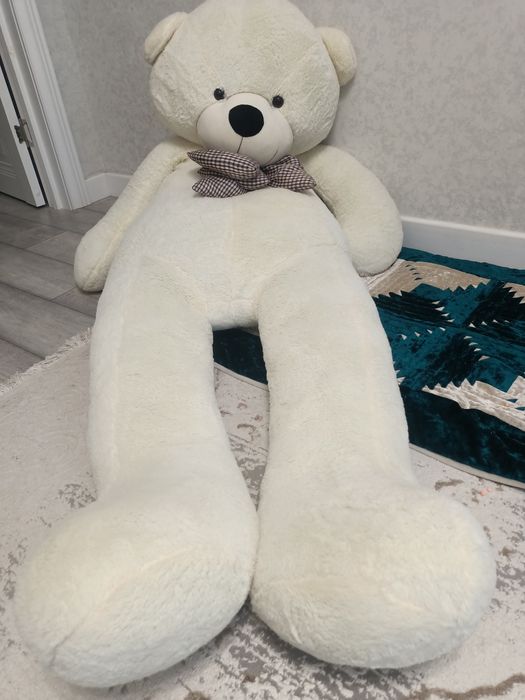Мишка плюшевый цвет белый