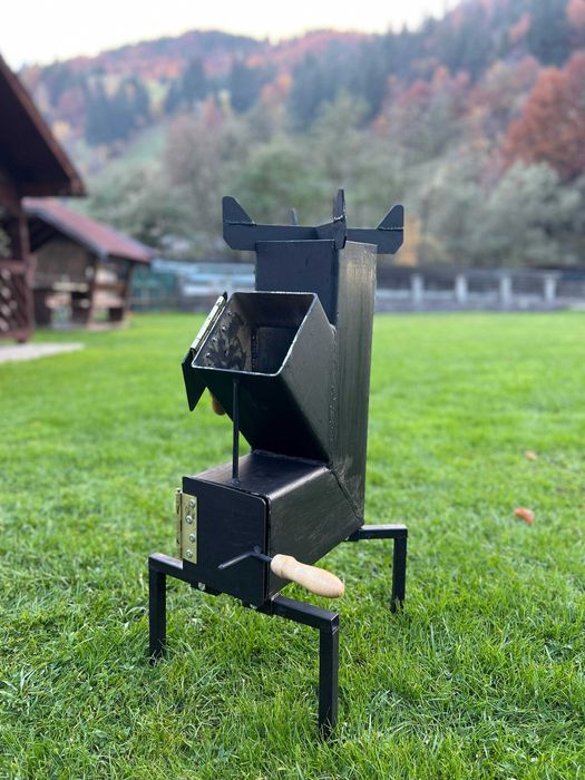 Sobă rachetă 150x 150x 4mm și 120x 120x 4mm, perfectă pentru camping