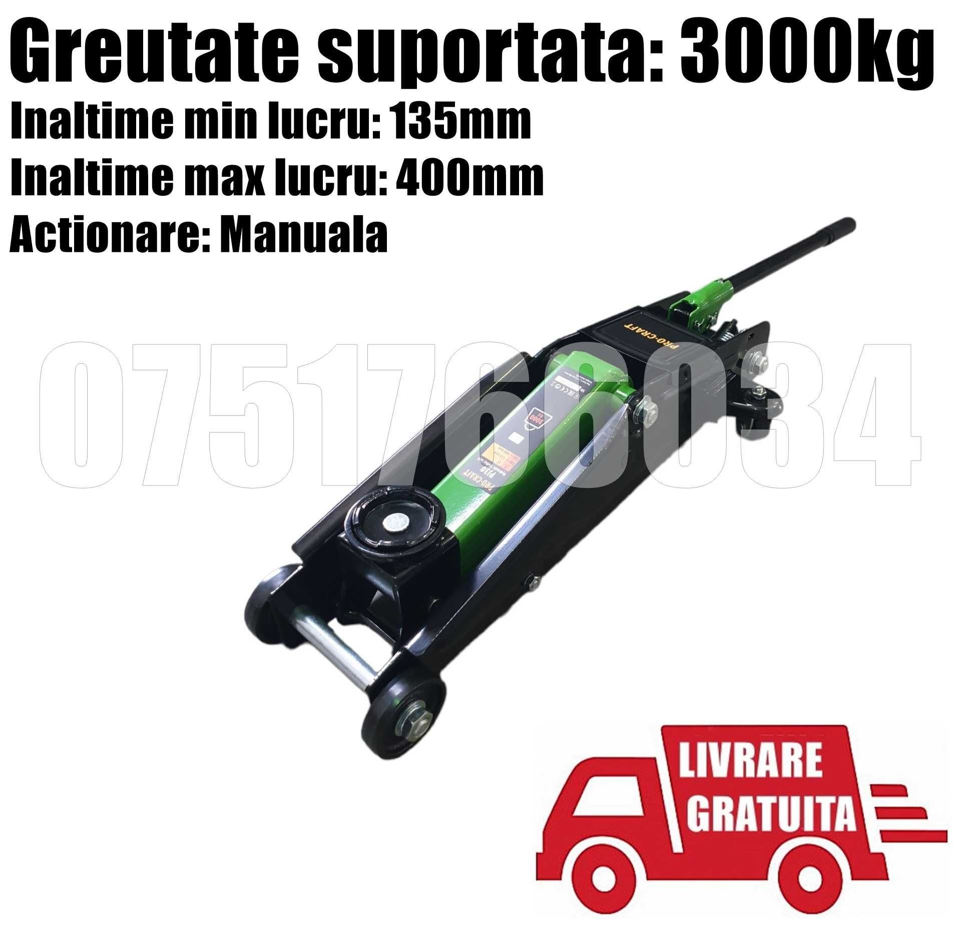 Cric Crocodil Hidraulic Manual Auto Vulcanizare 3000kg Livrat GRATUIT