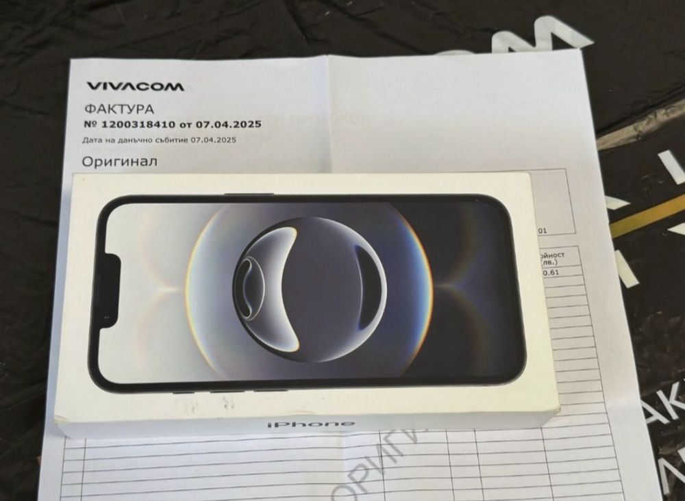 КАТО НОВ 128GB iPhone 16e wallet Гаранция от Vivacom до 2027 Black