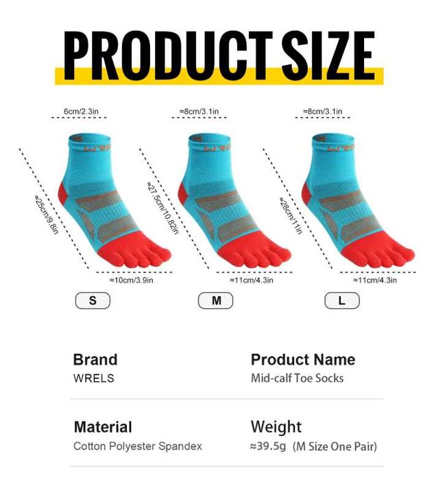 Спортни чорапи с пет пръста I WRELS