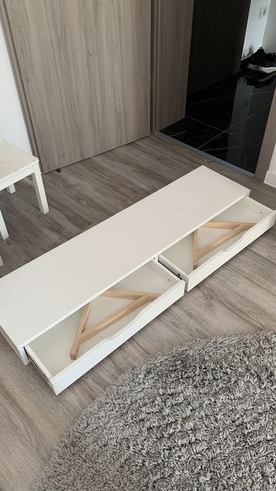 Dulap alb, cu 2 rafturi