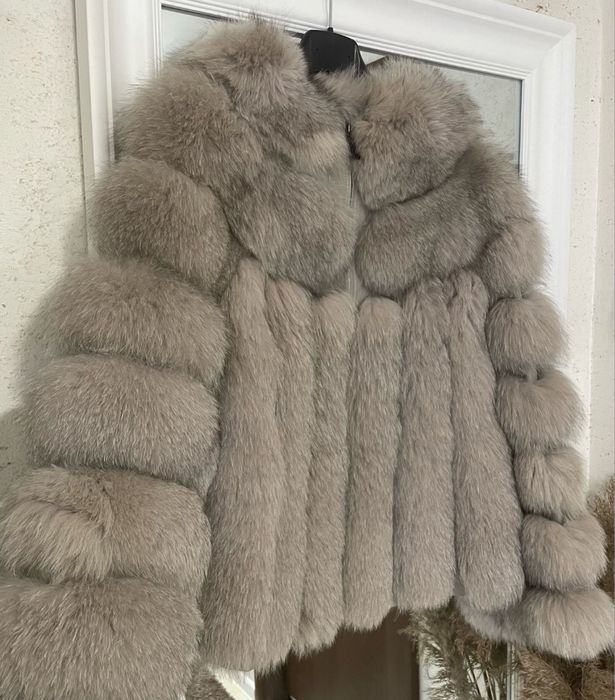 Палто от естествен косъм лисица