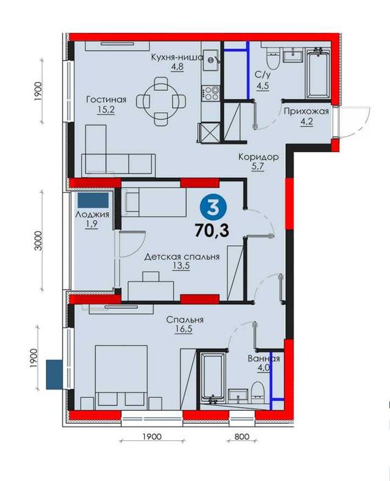 3-ком на 15 этаже панорамный вид на город верхние этажи заканчиваются!