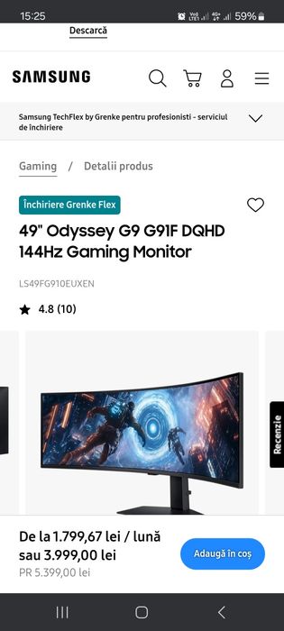 Vand monitor Gaming Samsung