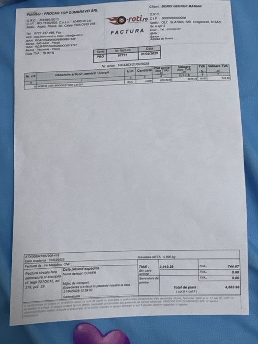 Vand anvelope iarna NOI BRIDGESTONE 245/50/19