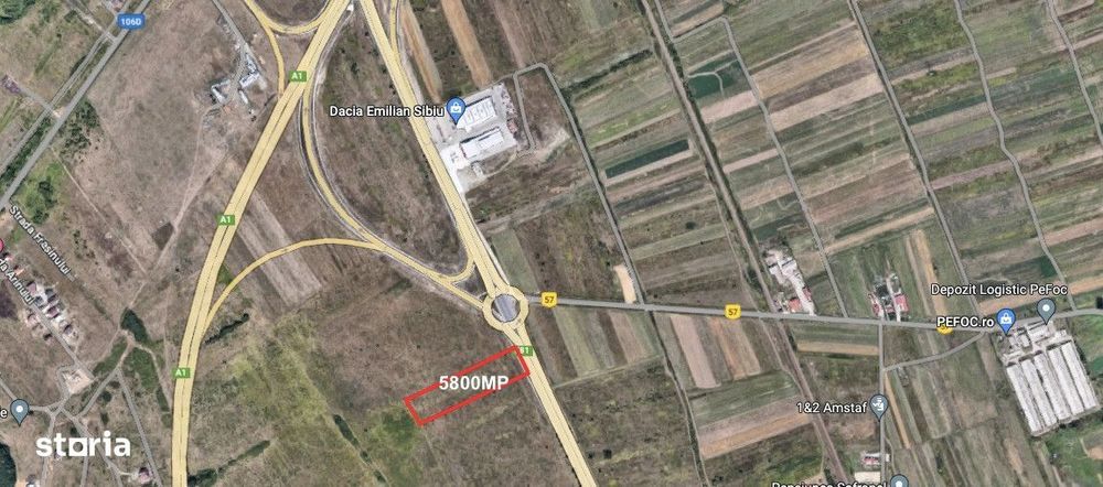 Teren Mohu deschidere la DN in sensul giratoriu 5800mp