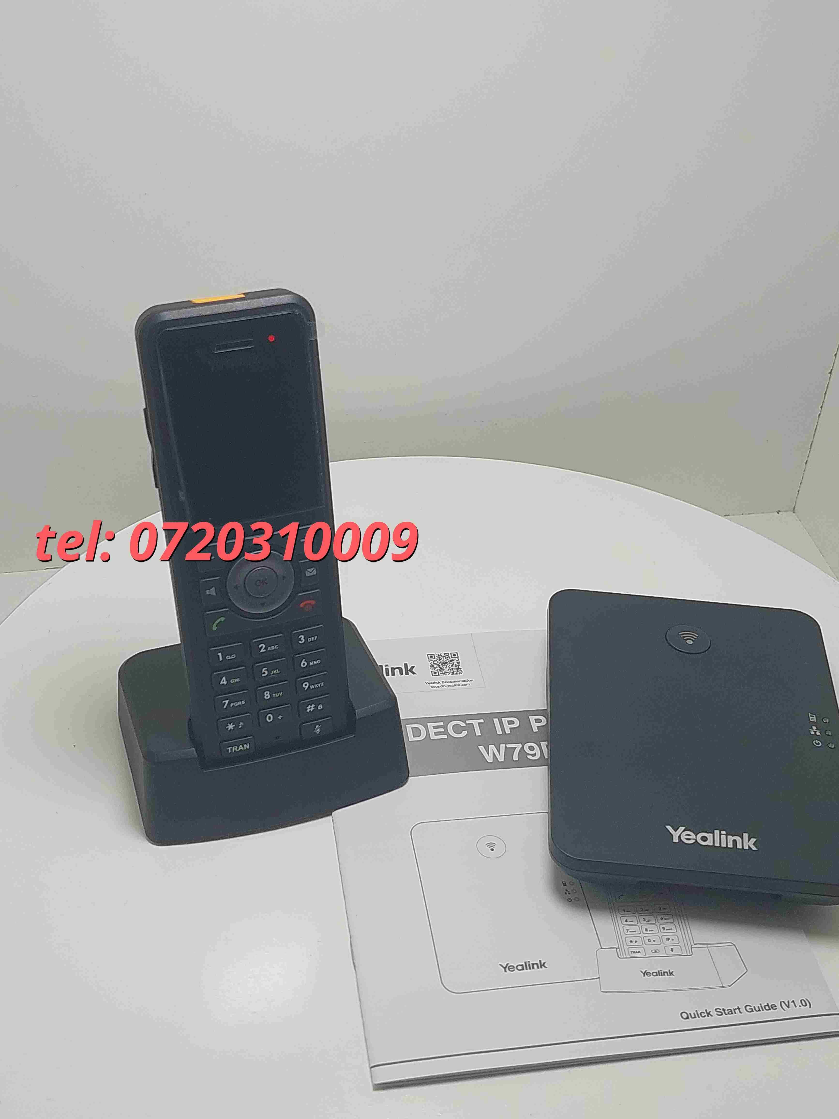 Telefon Voip Wireless Yealink W79p  W59r Negru 10 Sip Support