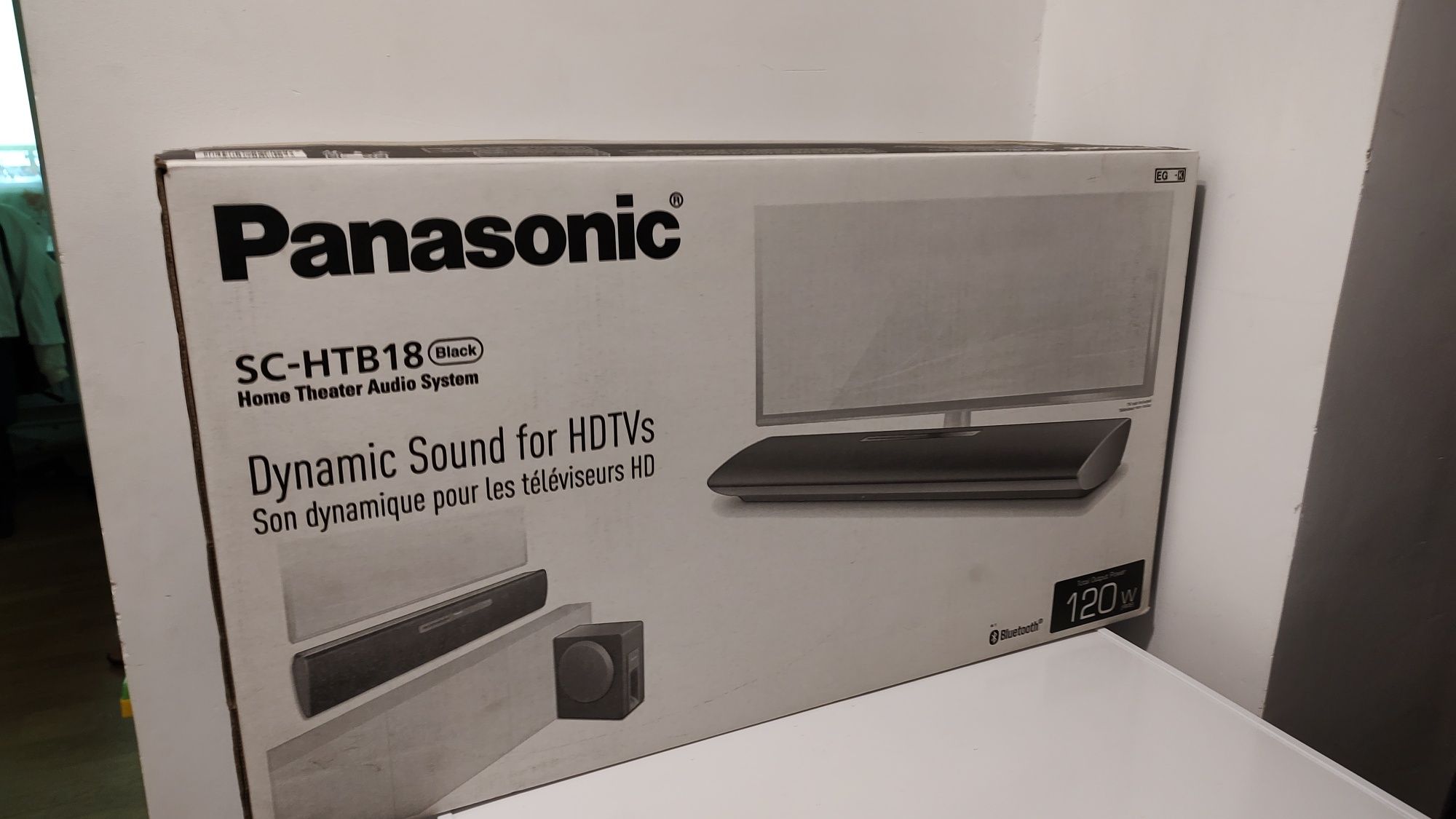 Soundbar Panasonic su-htb 18, la cutie, pachet complet
