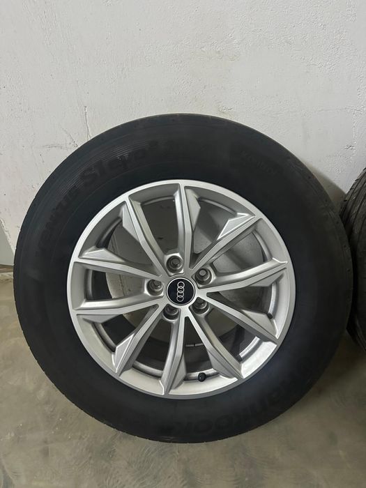 Set jante originale Audi 5x112 + anvelope vară 235/55 R17