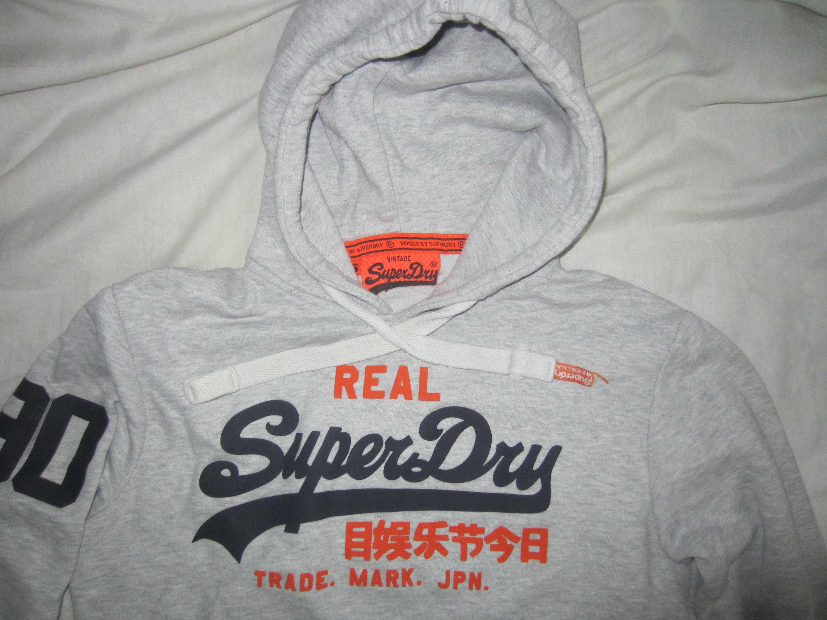 Hanorac SuperDry, mas. S-M, 100%Bumbac, gluga, stare f. buna