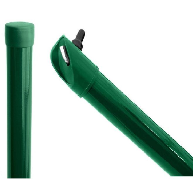Plasa impletita zincata plastifiata, stalpi plastifiati