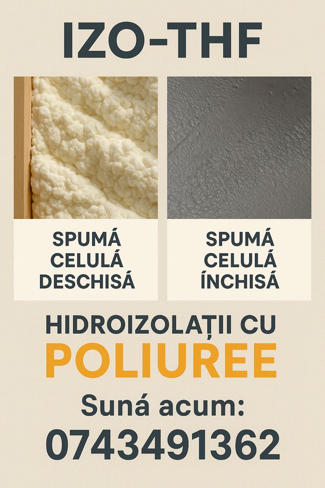 Izolatii profesionale cu spuma si poliuree - durabil si eficient