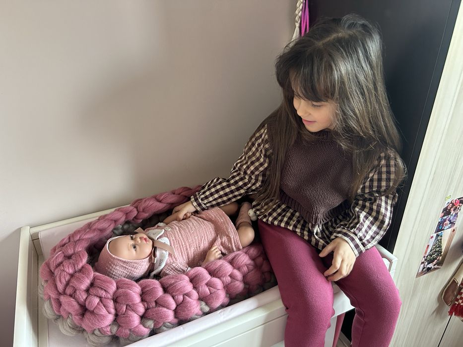 Бебешка кошница/легълце от 100% мериносова вълна по ваш избор