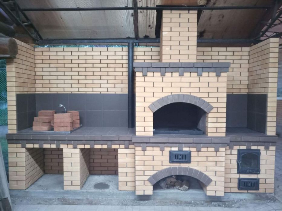 ИЗ ОБЛИЦОВОЧНОГО кирпича . Летние кухни. Барбекю.