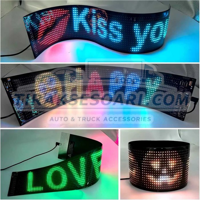 18х7 см LED Диодни Очи за челно стъкло за камиони коли бусове