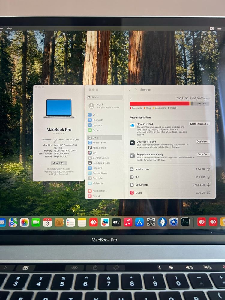 MacBook Pro 16” 2019 2.6GHz i7 16GB RAM 512 GB