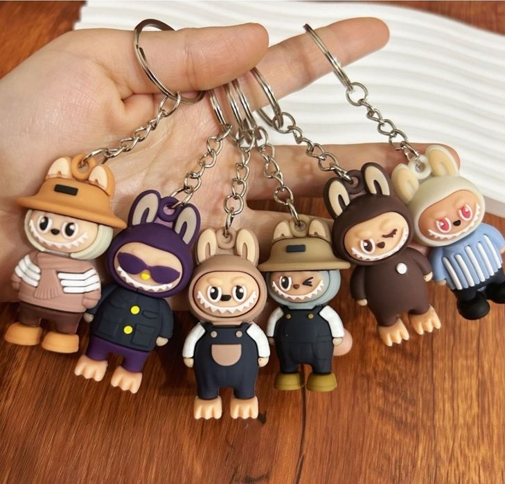 Брелок Labubu подвеска , Лабуба брелок 5 см резина 1 шт