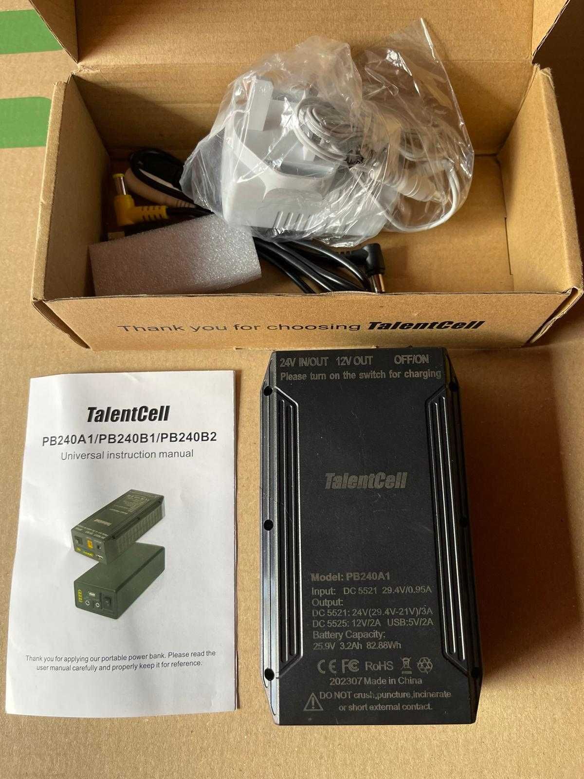 TalentCell PB240A1 Baterie li-ion reîncărcabilă (DC 24/12V și 5V USB)