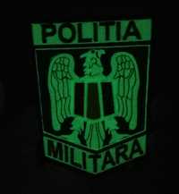 Unicat ! Emblema POLITIA MILITARA fosforescent