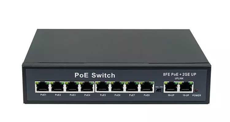 Switch retea 8 porturi cu POE 100 Mbps