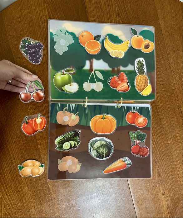 Тиха книга Montessori – занимателна книга на велкро за деца