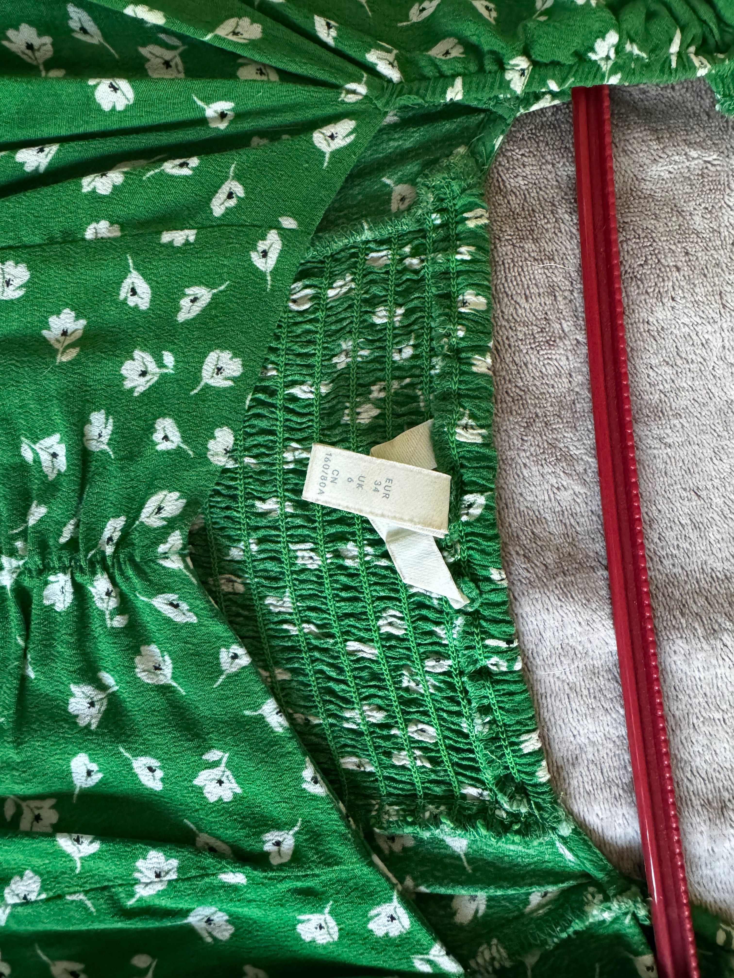 Зелена блуза с дълъг ръкав H&M