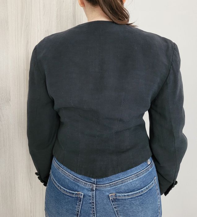 Sacou vintage din in cu broderie