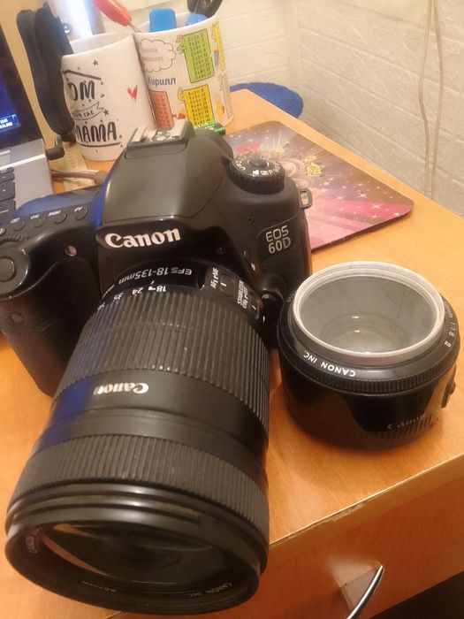 Кенон 60 Д  ÷ два объектива
